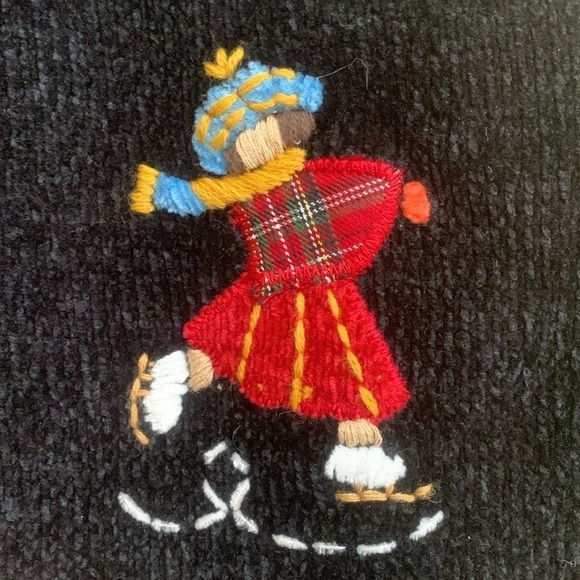 Alfred Dunner | Winter Scape Skater Snowflake Fair Isle Chenille Zip Cardigan XL - Picture 8 of 15